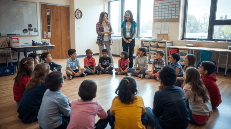 Un compañero empieza presentando al compañero que se encuentra al lado como un producto.