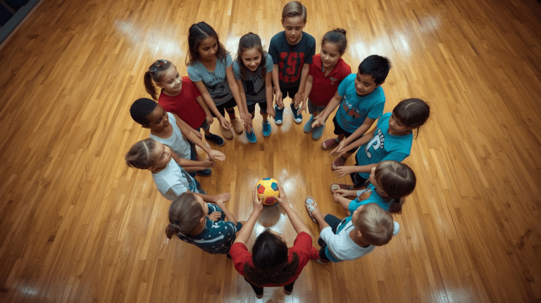 Una persona se introduce en el círculo y tira una pelota (de tenis o similar) tan alto como pueda, mientras grita un número.