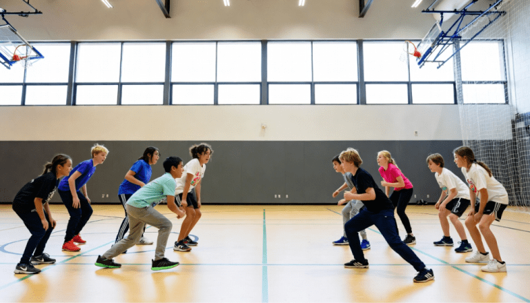 Juego dinámico que involucra a los participantes en la exploración de sus cuerpos y el espacio